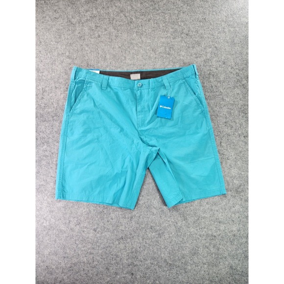 Columbia Chino Shorts Mens‎ 40w 10l Blue Washed Out - Picture 1 of 7